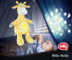 Plyšový zaspávačik žirafa s projektorom Milly Mally multicolor #7