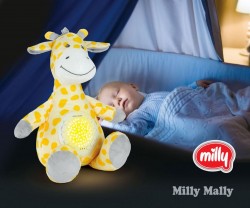 Plyšový zaspávačik žirafa s projektorom Milly Mally multicolor #8