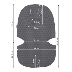 Podložka do kočiara Zaffiro bordo 63,5 cm Červená #1