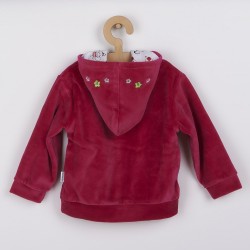 Semišková mikinka s kapucnou ružová #1