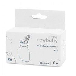 Silikónová fľaštička na materské mlieko New Baby modrá transparentná #2