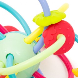 Silikónovo-plastové hryzadlo s hrkálkou Baby Mix multicolor #2