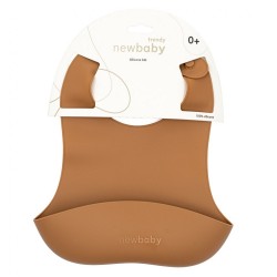 Silikónový podbradník New Baby hnedý #3