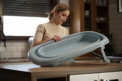 Skladacia plastová vanička Tega Baby pink ružová #5