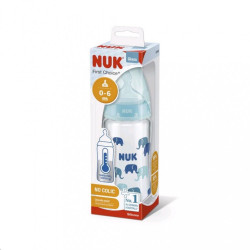 Sklenená dojčenská fľaša NUK First Choice s kontrolou teploty 240 ml modrá #2