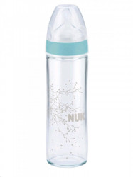 Sklenená dojčenská fľaša NUK New Classic 240 ml modrá