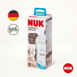 Sklenená dojčenská fľaša NUK Perfect Match Temperature Control 230 ml béžová #6