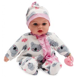 Slovensky hovoriaca a spievajúca detská bábika PlayTo Bibi 46 cm ružová