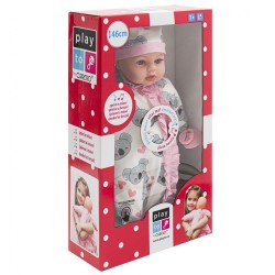 Slovensky hovoriaca a spievajúca detská bábika PlayTo Bibi 46 cm ružová #2