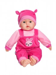 Slovensky hovoriaca a spievajúca detská bábika PlayTo Katarínka 46 cm ružová #1