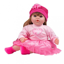 Slovensky hovoriaca a spievajúca detská bábika PlayTo Tina 46 cm ružová #3