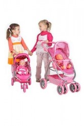 Športový kočík pre bábiky PlayTo Olivie ružový podľa obrázku #3