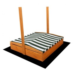 Strieška pre detské drevené pieskovisko Baby Mix 120x120 cm zeleno-biela #1