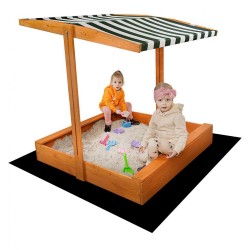 Strieška pre detské drevené pieskovisko Baby Mix 120x120 cm zeleno-biela #3