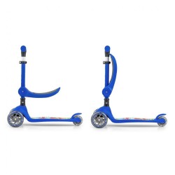 Trojkolesová balančná kolobežka-scooter so sedadlom FUZZY pre deti blue modrá #9