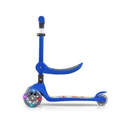Trojkolesová balančná kolobežka-scooter so sedadlom FUZZY pre deti blue modrá #2