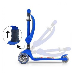 Trojkolesová balančná kolobežka-scooter so sedadlom FUZZY pre deti blue modrá #6