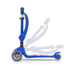 Trojkolesová balančná kolobežka-scooter so sedadlom FUZZY pre deti blue modrá #7