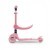 Trojkolesová balančná kolobežka-scooter so sedadlom FUZZY pre deti pink ružová