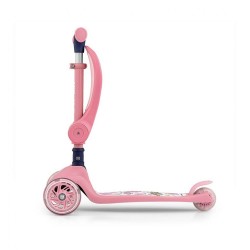 Trojkolesová balančná kolobežka-scooter so sedadlom FUZZY pre deti pink ružová #3