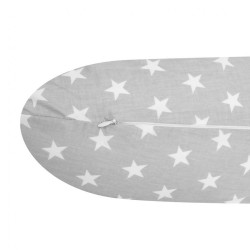 Univerzálny dojčiaci vankúš v tvare C New Baby Hviezdičky sivý #1