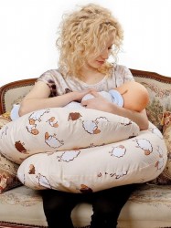 Univerzálny dojčiaci vankúš v tvare C New Baby Ovečky bežový #3