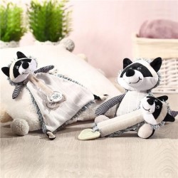 Uspávačik Baby Ono Otter Racoon Rocky s pútkom pre cumlík biela #4