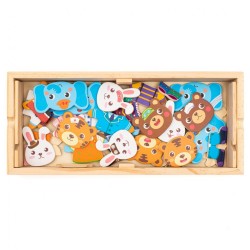 Vkladačka puzzle v krabičke zvieratká Montessori Baby Mix multicolor #1