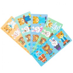 Vkladačka puzzle v krabičke zvieratká Montessori Baby Mix multicolor #2
