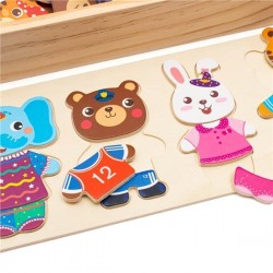 Vkladačka puzzle v krabičke zvieratká Montessori Baby Mix multicolor #4