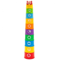 Vzdelávacie poháriky s melódiou Baby Mix multicolor