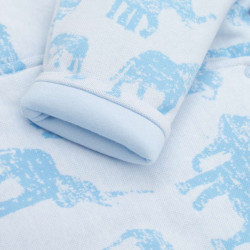 Zateplená dojčenská kombinéza s kapucňou Baby Service Slony modrá #2