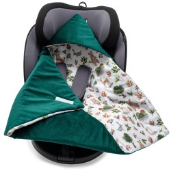 Zateplená zavinovačka do autosedačky New Baby green zelená