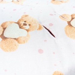 Zateplená zavinovačka do autosedačky New Baby Love Teddy Bear pink ružová #2