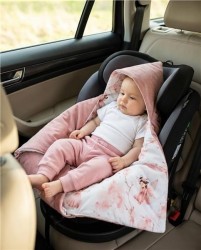 Zateplená zavinovačka do autosedačky New Baby Love Teddy Bear pink ružová #4