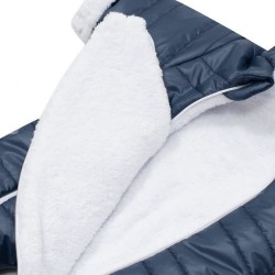 Zimná dojčenská kombinéza s kapucňou s uškami New Baby Pumi blue modrá #3