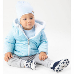 Zimný dojčenský kabátik s čiapočkou Nicol Kids Winter modrý #1
