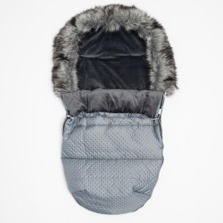 Zimný fusak New Baby Lux Fleece graphite sivá