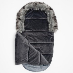 Zimný fusak New Baby Lux Fleece graphite sivá #1
