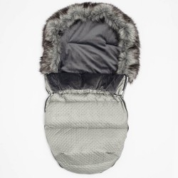 Zimný fusak New Baby Lux Fleece grey sivá