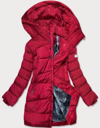 Asymetrická zimná bunda červená M-21113