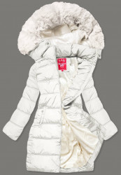Dámska zimná bunda 2M-051, krémová