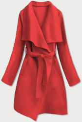 Dámsky minimalisticky kabát 747ART, červený