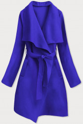 Dámsky minimalisticky kabát 747ART, modrý