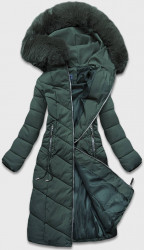 Dlhá dámska zimná bunda B8075-10, zelená