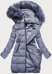 Fialová dámska zimná bunda 7702