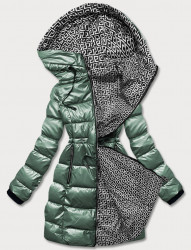 Metalická zimná bunda B8070-10, zelená