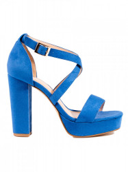 Komfortné dámske  sandále modré na ihlovom podpätku #3