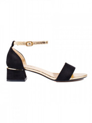 Krásne  sandále čierne dámske na širokom podpätku #3