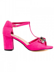 Pohodlné  sandále ružové dámske na širokom podpätku #3